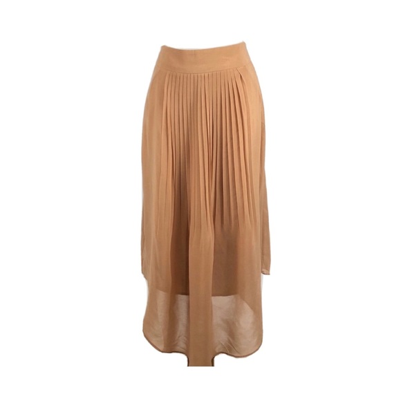 Forever 21 Dresses & Skirts - 🛍4/$20 FOREVER21 Hi Lo Pink Pleated Chiffon Skirt